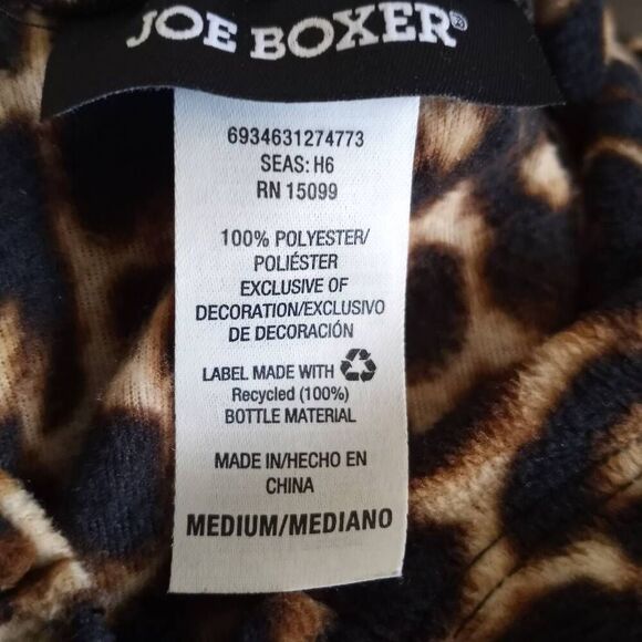 JOE BOXER LEOPARD JUMPSUIT PAJAMA BROWN & TAN SZ.M GUC. - Picture 6 of 7